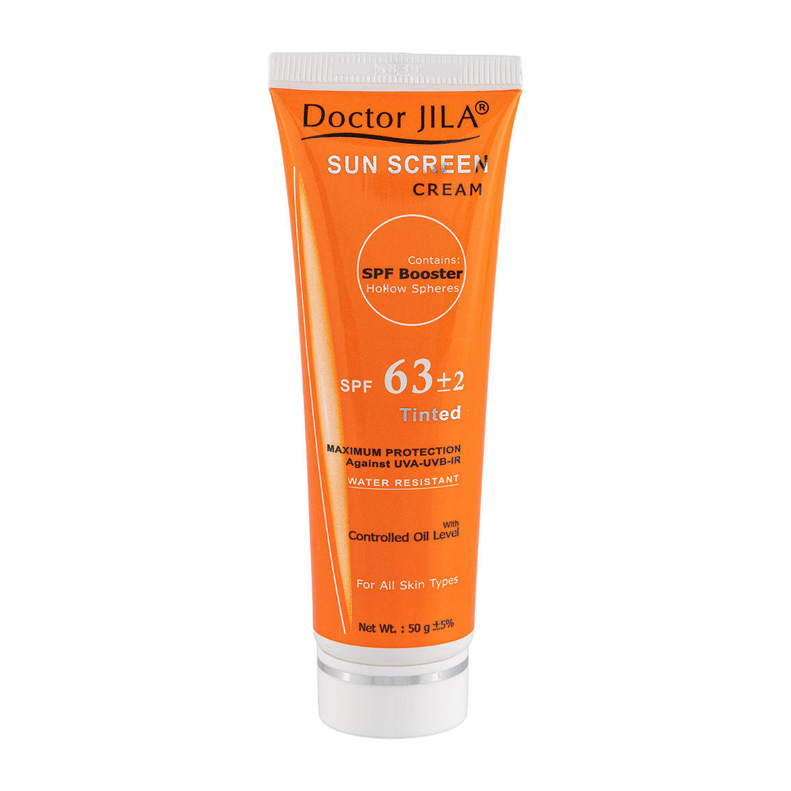 کرم ضد آفتاب رنگی دکتر ژیلا SPF63 مناسب انواع پوست