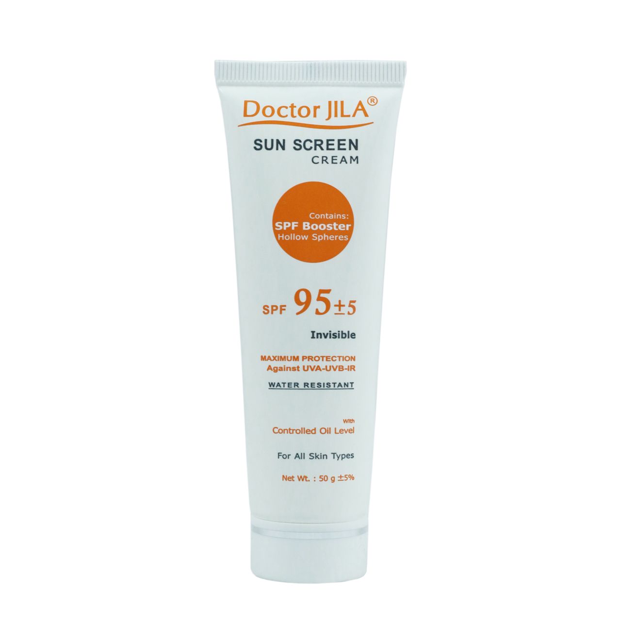 کرم ضد آفتاب بی‌رنگ SPF95 دکتر ژیلا