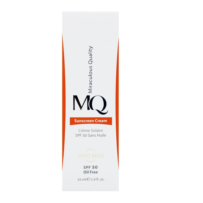 کرم ضد آفتاب فاقد چربی ام کیو SPF50 بژ روشن