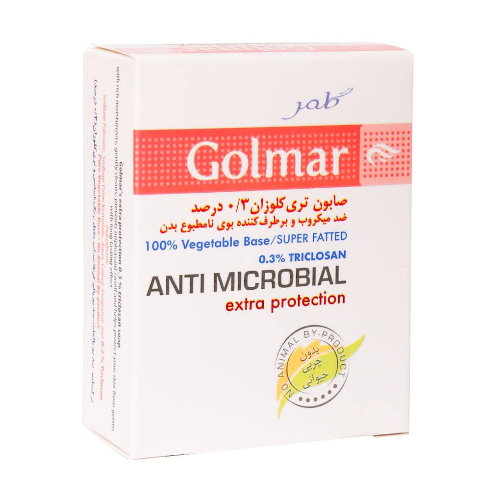 صابون آنتی‌باکتریال تری‌کلوزان گلمر مناسب صورت و بدن