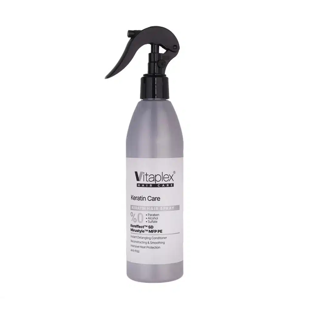 اسپری نرم‌کننده و ترمیم‌کننده مو ویتاپلکس Keratin Care مناسب موهای کراتین‌شده